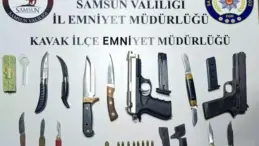 Samsun’da Ruhsatsız Silah ve Uyuşturucu Ele Geçirildi