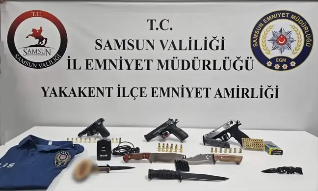 Samsun’da Araçta Ruhsatsız Silah ve Mühimmat Ele Geçirildi